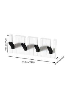 Haus Hana Bộ 2/4 móc treo tường hình đàn piano, đế dính có thể tháo rời với các phím gập, giúp sắp xếp các vật dụng nhỏ, hoàn hảo cho cửa ra vào, phòng tắm và việc tổ chức nhà cửa. - Nhiều màu - Xem 18