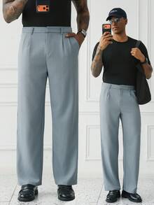 HUEFORM Men's Mature Spring/Summer Floral Chiffon Relaxed Fit Lounge Pants - Grey - View 2