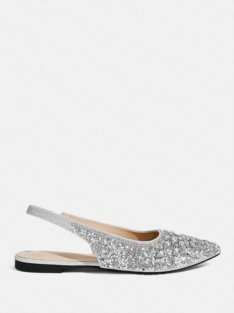 CUCCOO TILAWA Elegant Ladies Luxury Flat Back Empty Shoes Shopping Party Banquet Daily Office Flat Shoes