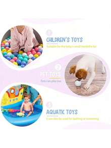 MINKOJA MINKOJA 5PCS/10PCS/20PCS/30PCS Ball Pit Balls, Free Crush Proof Plastic Toy Balls For Ball Pit, Ocean Balls, Pet Toys, Gift Bag Filler, Pinata Filler, Pool Filler, Random Color - Multicolor - View 6