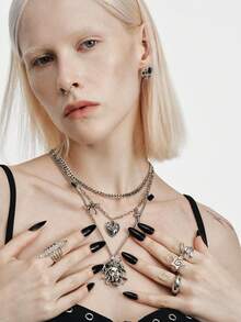 MortiRose Ring Set - Antique Silver - View 7