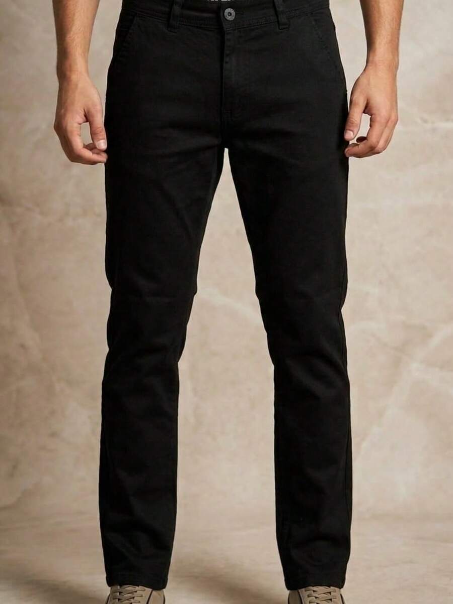 Men's Trench Coat Pants - Negro1 - View 1