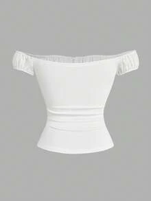 Sweetra Mùa xuân, mùa hè, mùa thu, nơ, kỳ nghỉ, thanh lịch, váy tốt nghiệp, trang phục mùa hè cho nữ, áo thun kiểu Pháp cổ điển đa năng thêu họa tiết phối vải, cổ bèo nhún, tay phồng, eo thon, áo kiểu công sở thường ngày, áo kiểu retro dễ thương ôm eo, trang phục công sở thường ngày. - trắng - Xem 2