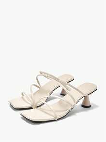 Women Heeled Sandals - Krem - View 6