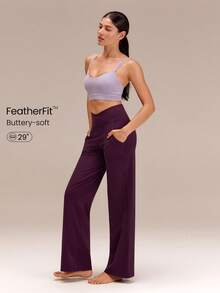 GLOWMODE 29 英寸 FeatherFit™ 交叉直筒口袋裤日常休闲夏季 - 櫻桃可樂 - 查看 1