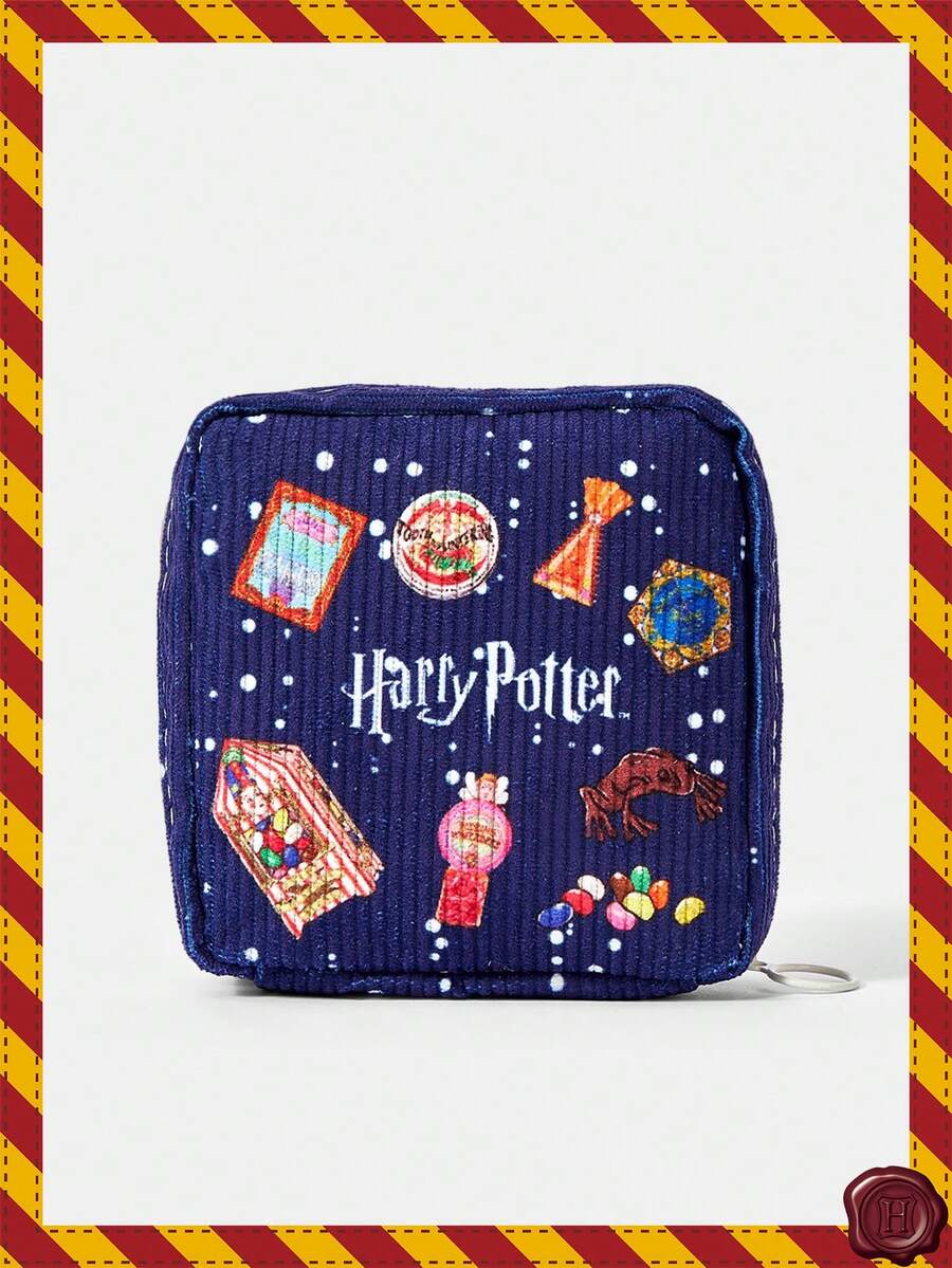 HARRY POTTER X SHEIN 魔法零食系列印花化妝包,適用多種場景,大容量、超輕量、耐用、多功能、實用、高美感、時尚風格、極簡休閒風、假風格、中性風、運動風、可愛風、卡通風,便攜、透氣、耐磨、可折疊、防塵收納,適合假期戶外工作、辦公室送禮、通勤、旅行、度假,年輕女性與上班族的選擇 - 零食 - 查看 1