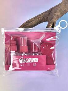 7Pcs Travel Toiletries Bottles Set, Leak-Proof Refillable Spray Containers For Shampoo Lotion, Portable Cosmetic Accessories For Men Women - Multicolor - View 15