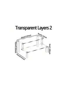 SHEIN Basic living Multi-Purpose Acrylic Display Shelf - Tiered Organizer For Blind Box Toys, Action Figures, Cosmetics, Perfumes & Collectibles (/Gundam Compatible) - Adjustable Layer Clear Storage Rack For Home/Store Showcase - Multicolor - View 9