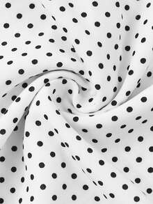 SHEIN PariChic Women's Polka Dot Casual Versatile Daily Wear Skirt - White - View 5
