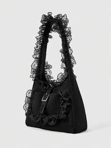 ROMWE Grunge Punk Bolso de mujer - Negro - Ver 2