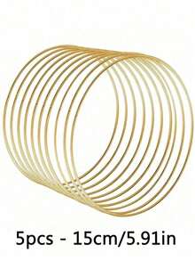 5PCS Gold Metal Floral Hoop For Christmas DIY Wedding Wreaths, Dream Catchers, And Wall Hangings - Golden Craft Hoop Rings With Endless Creative Possibilities,Christmas - Multicolor - View 13