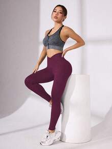 Easithlete 4 chiếc quần legging nữ màu trơn, kiểu dáng thường ngày, đa năng, phù hợp cho cả hoạt động thể thao và giải trí. - Nhiều màu - Xem 5