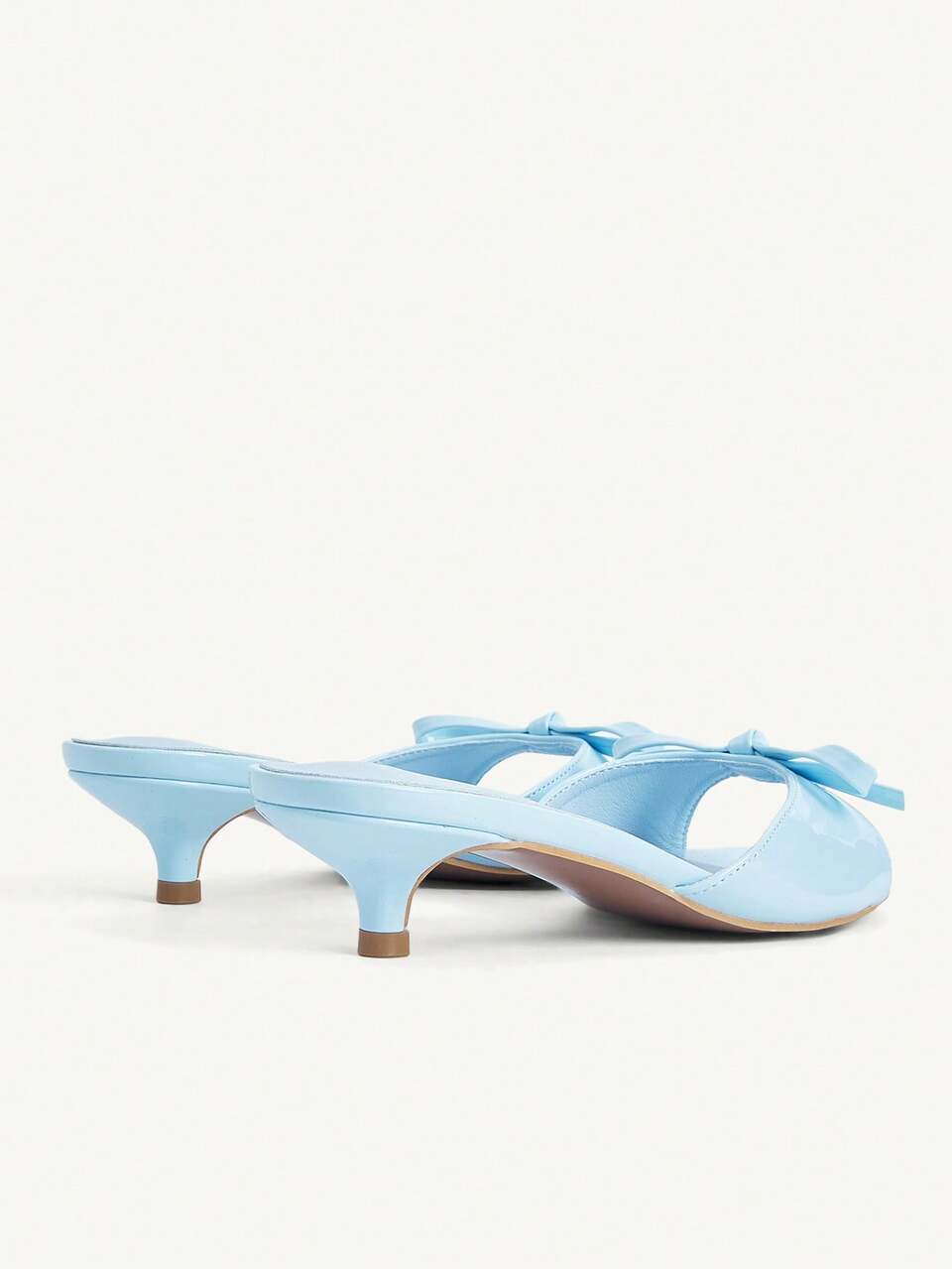 CUCCOO CHICEST Women Shoes Blue Mirror Fashion Elegant Temperament Comfortable Spring And Summer Bow Elements Kitten And Slippers