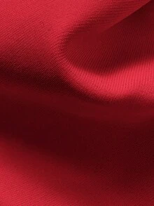 Soleia Women's Solid Color Swimwear Set For Vacation & Beach - Red - View 7