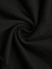 SHEIN Áo thun ren đen nữ kiểu dáng thường ngày - màu đen - Xem 6