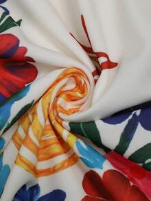 EMERY ROSE CURVE Plus Size Casual Summer Beach Holiday Sunlight Abstract Totem Print Dress - Multicolor - View 4