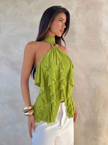 Women Plus Size Sports Dresses - Green 3 - View 5