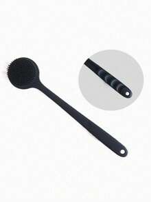 Cepillo de baño de silicona con mango largo, exfoliante corporal, limpiador de ducha y masajeador que produce abundante espuma, un regalo esencial para el baño del hogar - Multicolor - Ver 10
