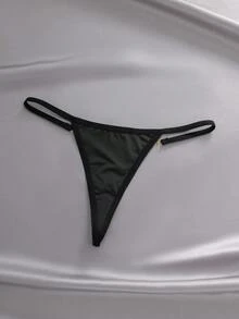 EmpressEnvy Butterfly Decor Chain Linked Sexy G-String - Black - View 2