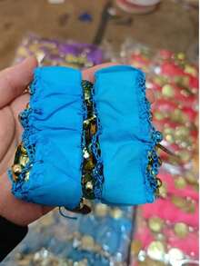 1 Cặp vòng tay kim loại hình đồng xu dành cho múa bụng, vòng đeo tay và mắt cá chân bằng vải chiffon hình đồng xu. Phụ kiện múa bụng hình đồng xu. - Nhiều màu - Xem 19