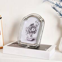Cirelle 1pc Vintage Baroque Photo Frame, Ornate Gold Arch Picture Frame, Antique Elegant Desk Top Display Frames For Home Decor, Wedding - Curved door photo frame - View 6