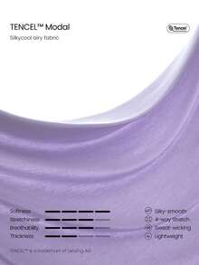 GLOWMODE Modal Oversized Short Sleeve Tee With Keyhole Back Low Impact Yoga Pilates Daily Casual - Purple - View 5