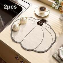 Alfombrilla de drenaje para encimera de cocina, alfombrilla absorbente de barro de diatomeas suave, posavasos para vajilla, alfombrilla para máquina de café, adecuada para decoración del hogar, decoración de cocina, decoración de bar - Multicolor - Ver 17