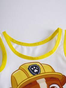 SHEIN | PAW Patrol 2件套男童卡通印花圆领背心和爪印平角内裤套装 - 黃色 - 查看 6