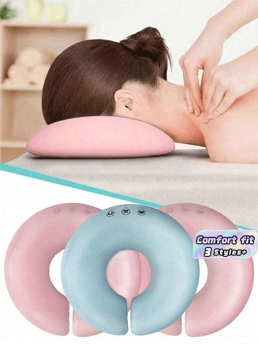 1Pc Memory Foam Facial Pillow, Beauty Face Cushion For Massage Bed & Home Skincare, Salon Spa Face Rest Support