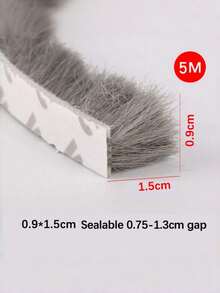 1pc Door And Window Sealing Strips Self Adhesive Weather Stripping For Glass Door Sliding Windows And Screens Bottom Draft Stopper Soundproof Insulation Foam Tape - Grey 1pcs - View 8