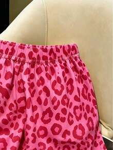 EMERY ROSE Pantalones cortos casuales de mujer con estampado de leopardo, estilo Y2K - Multicolor - Ver 3