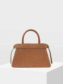 MOTF PREMIUM LADIES HANDBAG, EXQUISITE BUCKLE COMMUTER BAG - Brown - View 4