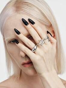 MortiRose Ring Set - Antique Silver - View 5