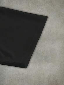 STEELVANCE Camiseta corta de manga corta con estampado de letras para hombre - Negro - Ver 6