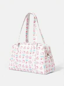 HELLO KITTY AND FRIENDS | SHEIN 白色可爱时尚便携大容量女士手提包 - 白色A - 查看 4