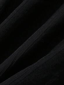 DAZY 女士宽松开衫，商务休闲校服衬衫 - 黑色 - 查看 5