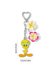 LOONEY TUNES X SHEIN 可愛卡通鋅合金包包吊飾、吊飾、紀念品、收藏品，適合作為禮物、錢包、書包、背包、汽車配件 - 彩色 - 查看 4