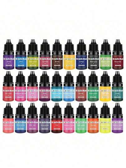 Set de 30 colores de 5 ml de tinte altamente concentrado para hacer velas perfumadas DIY