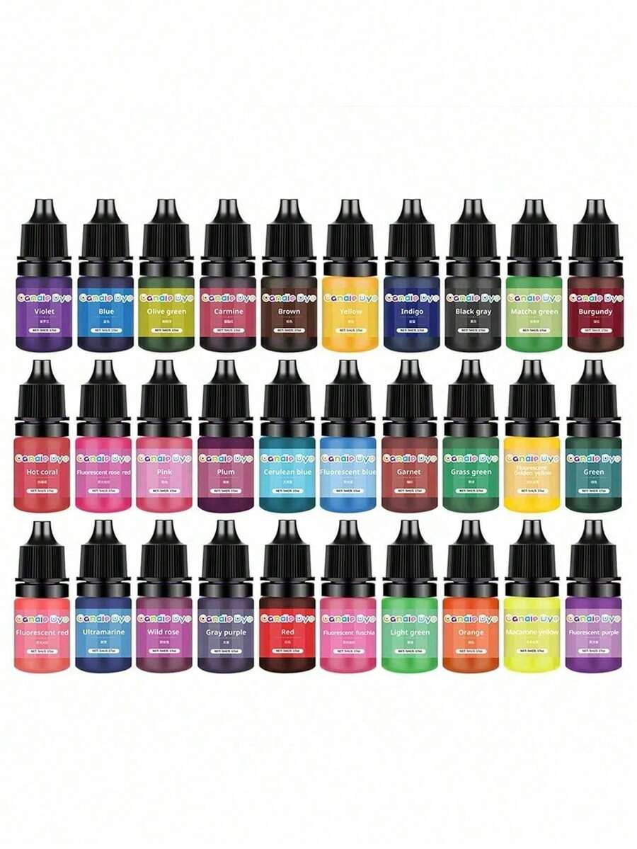 30 色 5ml 高浓度香味蜡烛染料套装 DIY 蜡烛制作 - 彩色 - 查看 1