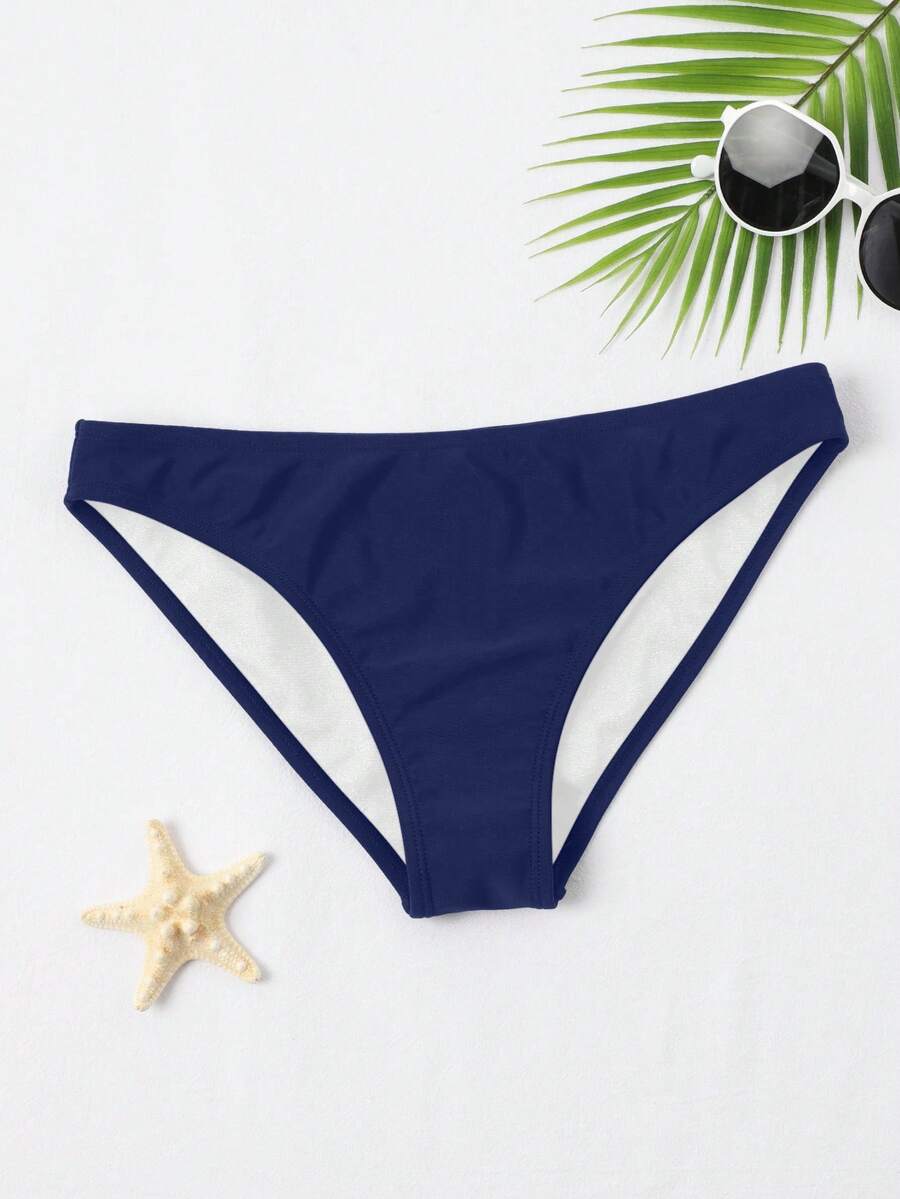 Swim Vcay Celana Renang Wanita Warna Polos untuk Liburan di Pantai - Navy Blue - View 1