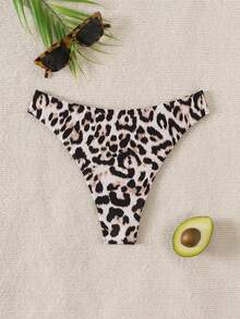 Swim Basics Celana Bikini Motif Leopard yang Modis untuk Musim Panas - MultiWarna - View 4