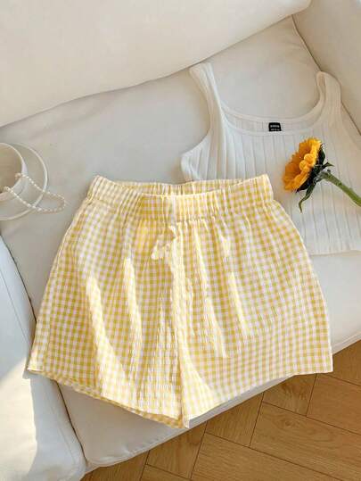 Set de 2 pantalones cortos holgados con rayas para niñas preadolescentes, adecuados para primavera/verano, playa, vacaciones y uso en casa