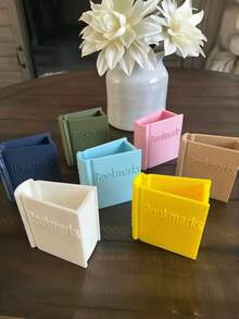 Joivida Cute Cartoon 3D Printed Book Shaped Storage Box, Suitable For Office Desk Stationery, Desktop Decoration Stationery Storage Box, Can Also Store Makeup Brushes, Beauty Products, Hair Accessories, Bath Products, Etc., Holiday Birthday Gifts - Multicolor - View 12