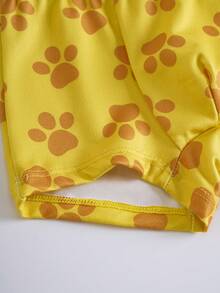 SHEIN | PAW Patrol 2件套男童卡通印花圆领背心和爪印平角内裤套装 - 黃色 - 查看 4