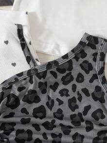 SHEIN Playful Pals 4件套女婴彩色多巴胺纯色吊带背心，夏季 - 深灰色 - 查看 9