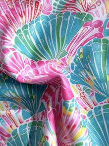 Soleia Women's Beach Vacation Shell Print Swimwear Set - Multicolor - View 7