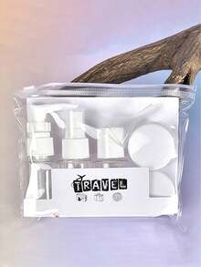 7Pcs Travel Toiletries Bottles Set, Leak-Proof Refillable Spray Containers For Shampoo Lotion, Portable Cosmetic Accessories For Men Women - Multicolor - View 17