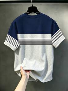 KRYTIVO Diseño de estampado de pato en los músculos abdominales, ropa deportiva casual de verano de moda para hombres, parte superior para hombres - Multicolor - Ver 2