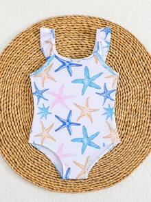Baby Mädchen Bademode 1 Stück-Teiliger Badeanzug, süßer Seestern Muster, leicht anzuziehen Baby Mädchen Einteiler Badeanzug, modischer eleganter Freizeitbadeanzug geeignet für Schwimmen, Urlaub, Sommer (Muster zufällig) Baby Strandkleidung Baby Mädchen Strandkleidung Baby Mädchen Badeanzug für Schwimmen Badeanzüge für Baby - Verschiedenfarbig - Übersicht 3