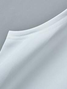 PAVTROS Men's Solid Color Round Neck Casual Versatile Tank Top, Holiday - White - View 6